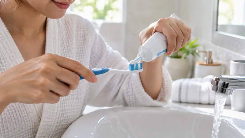 Minh họa chải răng nhẹ nhàng đúng cách