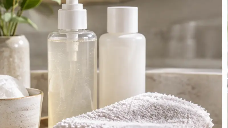 Bộ sản phẩm chăm sóc da dịu nhẹ với khăn mềm