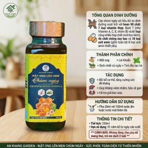 Mật Ong Lên Men Chùm Ngây An Khang Garden 250ml